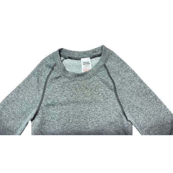 Gymshark Adapt Ombre Long Sleeve Crop Top Black Gray Medium Med M Shirt Gym - Picture 6 of 10